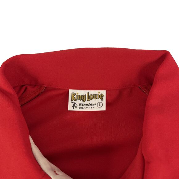 Vintage King Louie Bowling Shirt Size Large Red Coca Cola Jersey - Picture 3 of 11